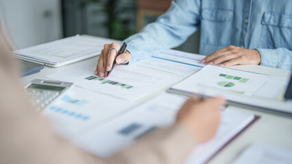 business man Auditor or internal revenue service staff checking annual financial statements company Audit  Accounting tax.