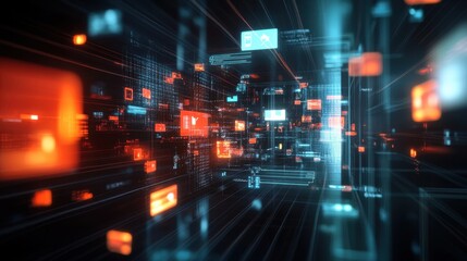 A sleek virtual interface where users exchange messages and share content on dynamic social platforms