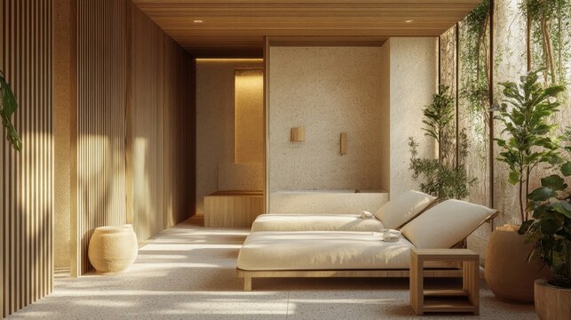 A serene spa retreat with calming decor attentive staff and a relaxing atmosphere