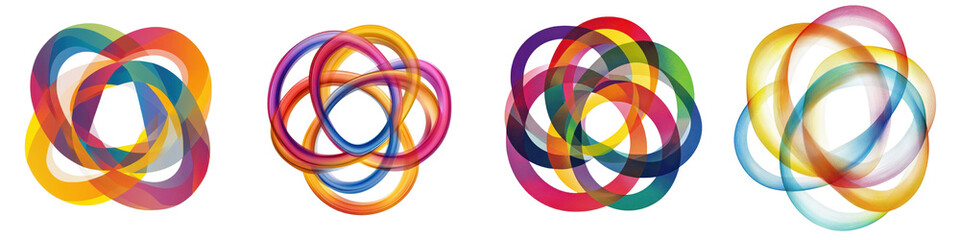 Obraz premium Vibrant spiral formations in a variety of colors and shapes showcasing dynamic expression and a mesmerizing visual composition