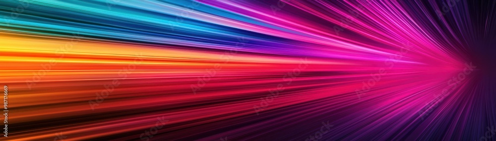 Poster vibrant light trails create an impressive display of color and movement, perfect for backgrounds or 