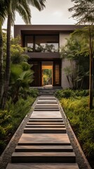 Obraz premium White cotton balls in a glass jar on green