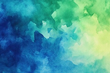 Abstract blue and green watercolor texture - vibrant artistic background.