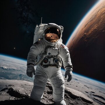 astronaut on the moon