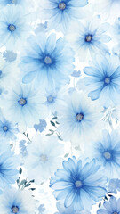 Elegant blue floral watercolor design