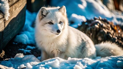 Obraz premium region fox in the snow