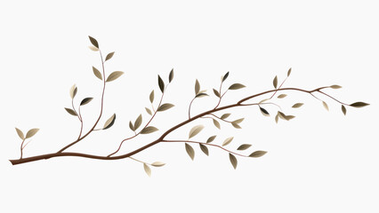 Elegant minimalist botanical branch illustration