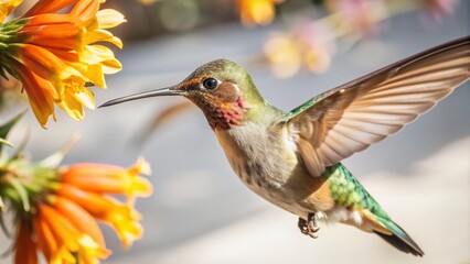 Fototapeta premium hummingbird on flower