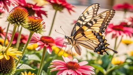 Fototapeta premium butterfly on flower