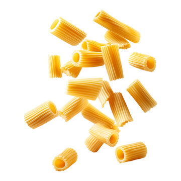 floting Delicious Rigatoni Pasta PNG with Transparent Background Perfect for Restaurant Menus and Food Blogs