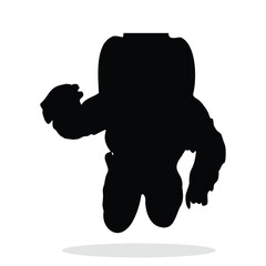 Obraz premium Astronaut Silhouette, cute Astronaut Vector Silhouette, Cute Astronaut cartoon Silhouette, Astronaut vector Silhouette, Astronaut icon Silhouette, Astronaut vector 