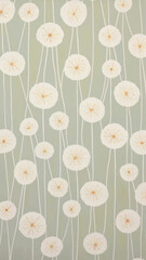 Elegant dandelion pattern wallpaper