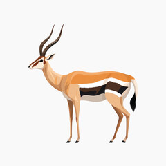 Elegant gazelle illustration in profile