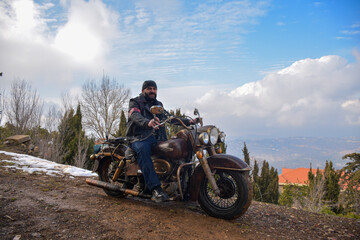 biker on a motorcycle WLA
