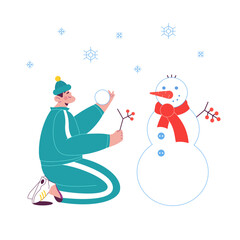 Snowman making