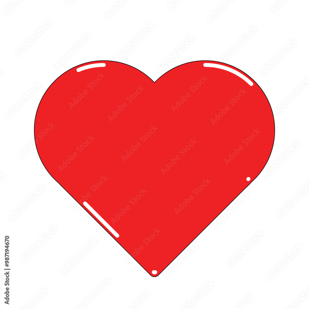 Poster vibrant red heart symbol representing love and affection, perfect for conveying emotions in various 