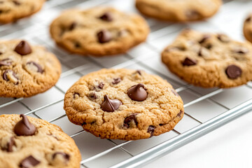 Cookies cooling on the rack