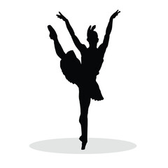 Ballet Silhouette, cute Ballet Vector Silhouette, Cute Ballet cartoon Silhouette, Ballet vector Silhouette, Ballet icon Silhouette, Ballet vector																									