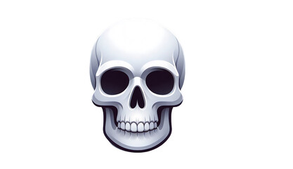 white human skull model isolated on a soft gradient background for anatomy, science, or medical concepts Closeup view of a highly detailed.