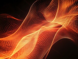 Fototapeta premium abstract background with glowing waves
