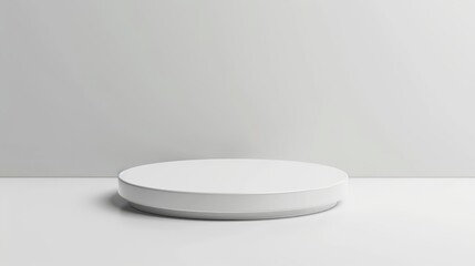 white round podium on white background for ads