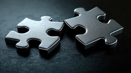 Fototapeta premium puzzle pieces fitting together, representing the acquisition of skills or information to complete a task