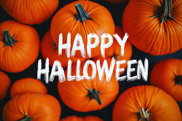 Halloween Message on Orange Background
