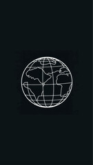 Illustration minimalist astronomy wireframe.