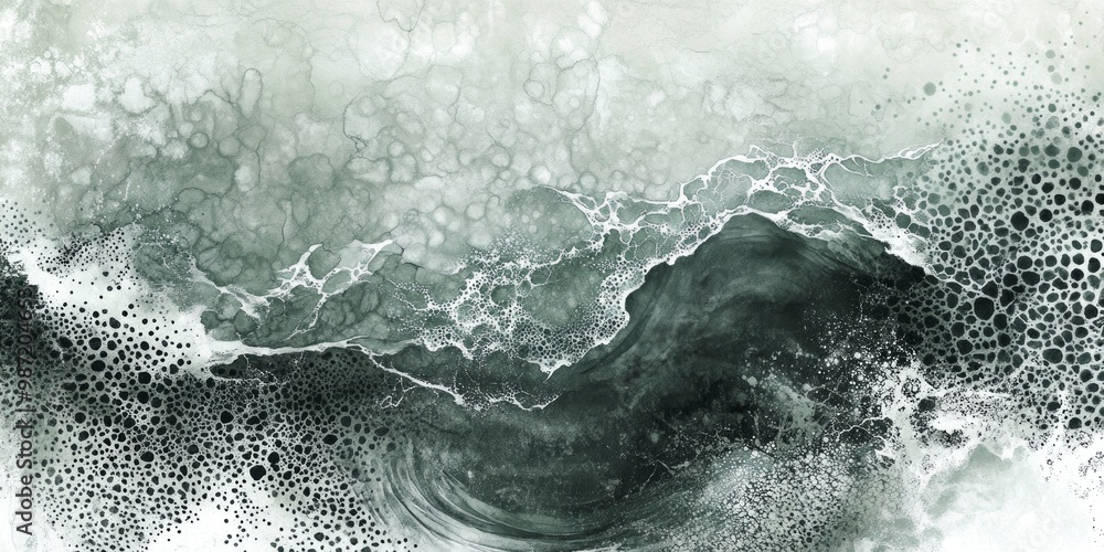 Poster a fascinating abstract image of swirling water. the design showcases dynamic movement and texture. p
