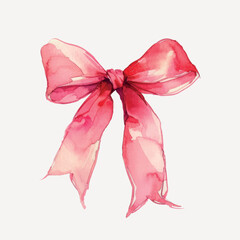 Elegant watercolor pink bow