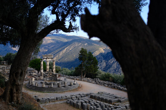 delphos greece with stone classical ruins