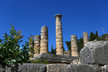 delphos greece with stone classical ruins