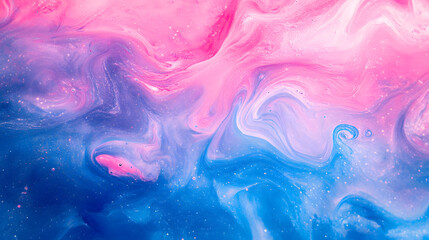 Fototapeta premium Abstract liquid or fluid vibrant background with flow of grainy pink blue purple and red noise texture