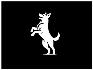 Dog animal vector black logo type
dog Pose vector silhouette illustration black color white background Vector free dog vector set.