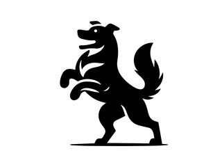 Dog animal vector black logo type
dog Pose vector silhouette illustration black color white background Vector free dog vector set.