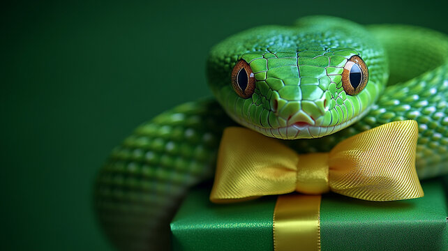 A green snake. 