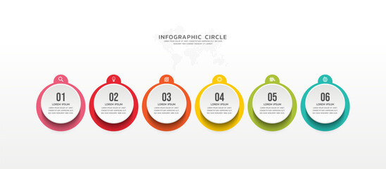 Modern infographics business template design