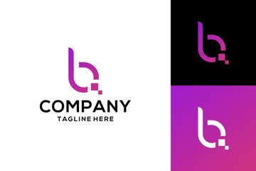 initial letter B tech logo design vector