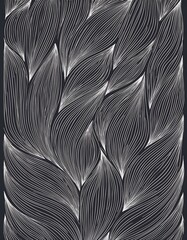 Abstract line art background, pencil hand drawn contour doodle