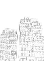 Modern building 3d illustration