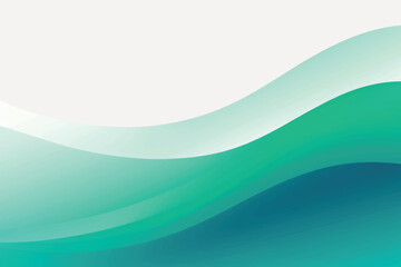 Abstract green wave gradient background