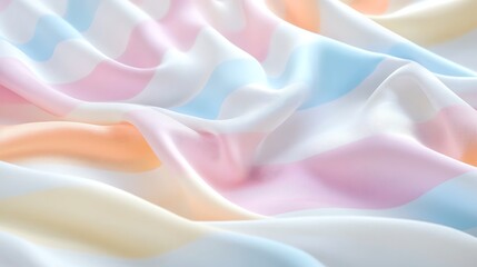 Obraz premium An abstract pastel striped fabric texture creates a soothing and colorful backdrop.