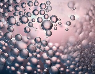 Delicate background filled with numerous small, translucent bubbles