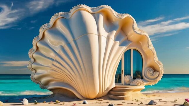 Beautiful fantastic shell house on the sea

