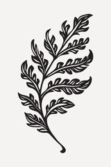 Elegant botanical leaf illustration