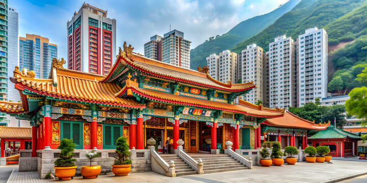 Close up of Kwun Yam Shrine at Tin Hau temple near Repulse Bay, Hong Kong Island, Kwun Yam, Guan Yin
