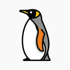 Cartoon penguin side view