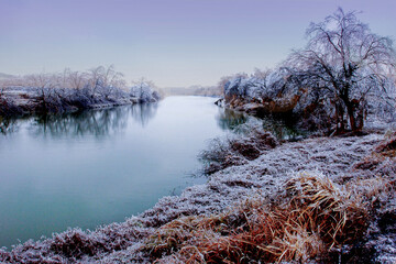 Snow and rime in rural China