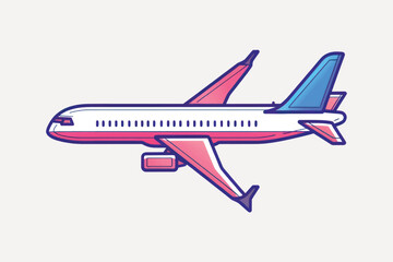 Colorful airplane vector illustration