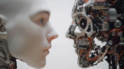 Fototapeta premium Embracing the Future: Exploring Cybernetics Theory in Cyborg Technology